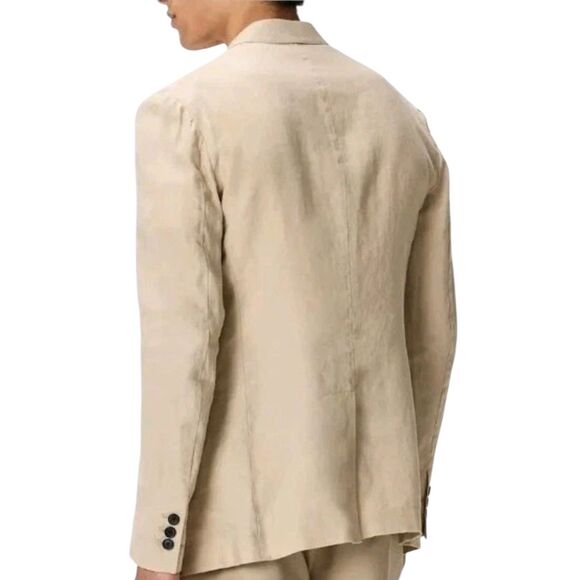 Quince Mens 100% European Linen Blazer XL New Beige Neutral Breathable Casual - Picture 7 of 13